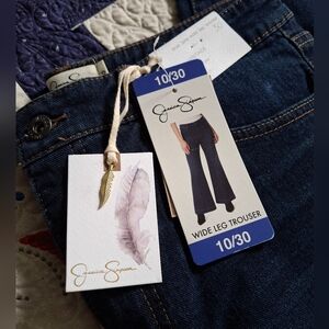 Jessica Simpson Vintage Lived-in True Love Wide Leg Flare Jeans Wom Sz 10/30 NWT